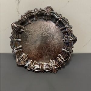 Ornate Silver Decorative Tray
